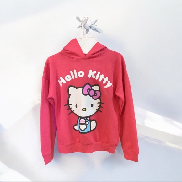 Hello Kitty Fleece Hoodie ~ Girls Size L (10-12) - Picture 2 of 6